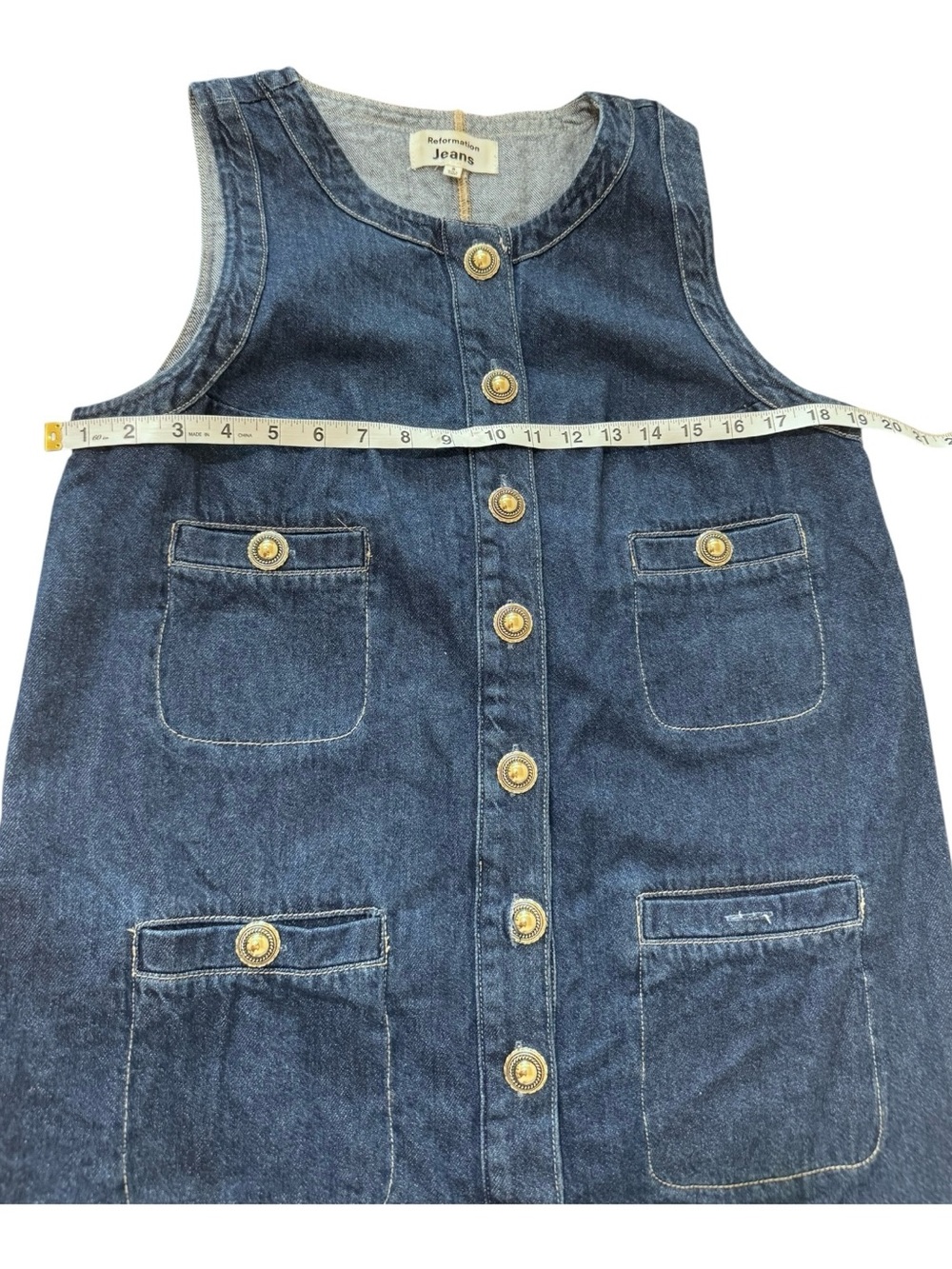 Reformation Jeans Blue and White Label - Picture 4 of 8